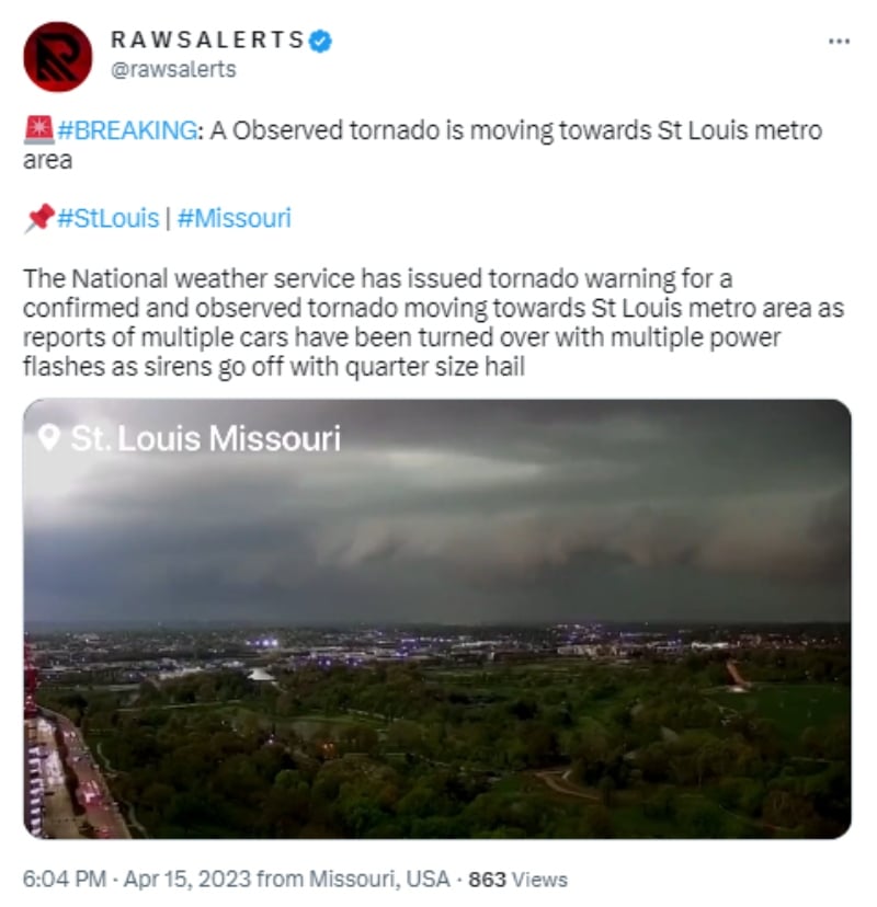 Alerta tornado Illinois: Captan tormenta moviéndose