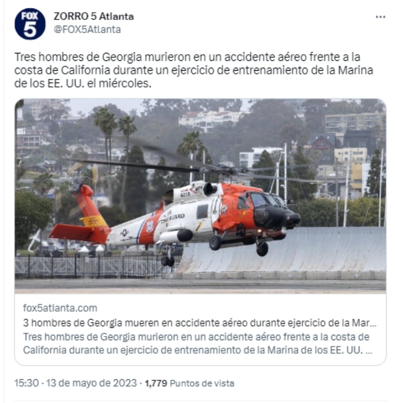 Mueren tres hombres de Georgia en accidente