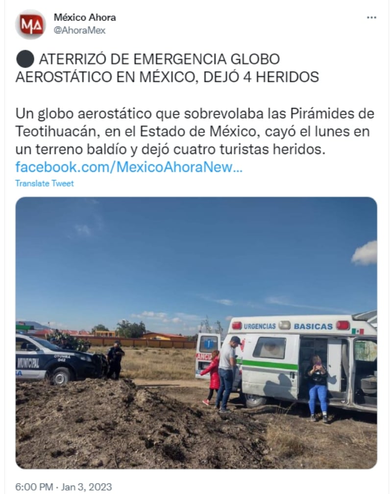 Globo aerostático desploma Teotihuacán: ¿Qué ocasionó el accidente?