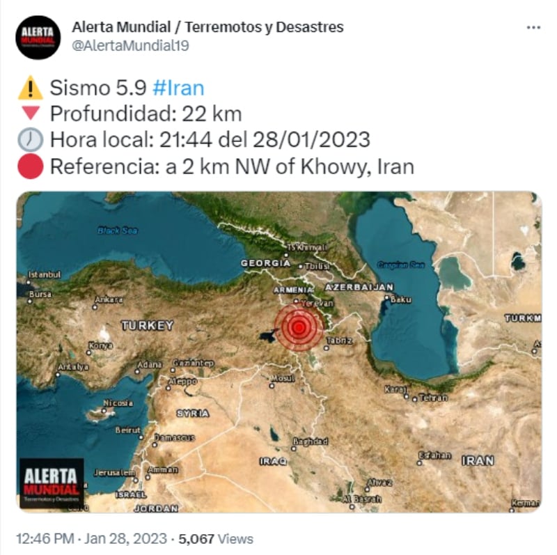 Sismo en Irán deja saldo mortal