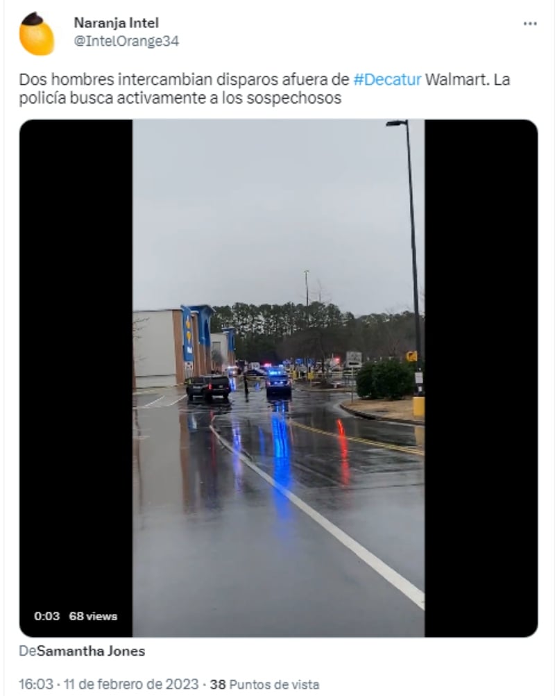 Tiroteo Walmart Decatur Georgia. Buscan a los tiradores
