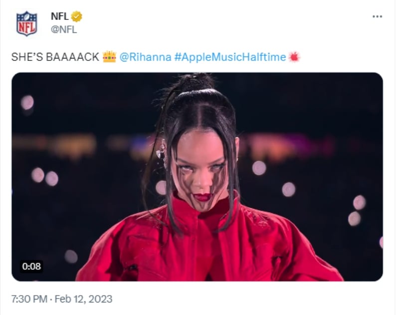 Rihanna en el show del Medio Tiempo