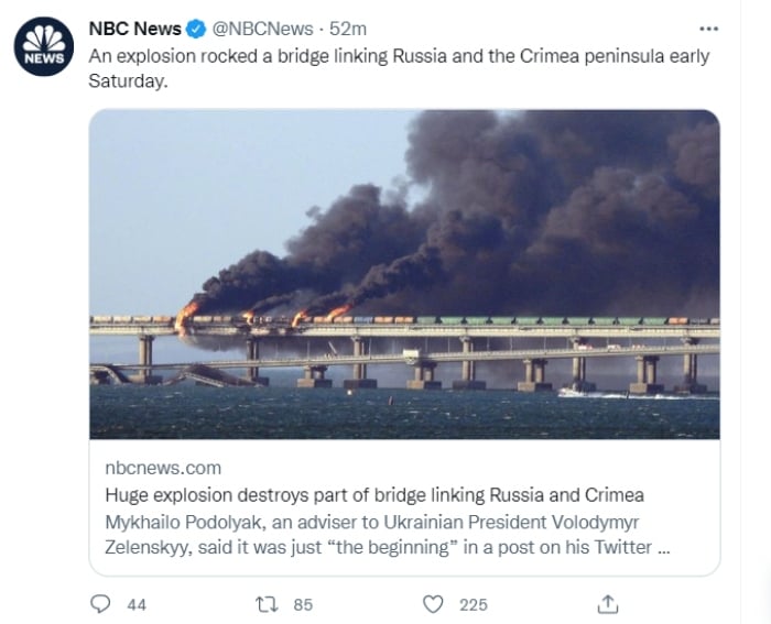 Explosión puente Crimea muertos