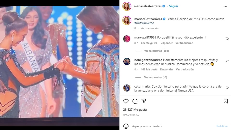 María Celeste triunfo EEUU Miss Universo