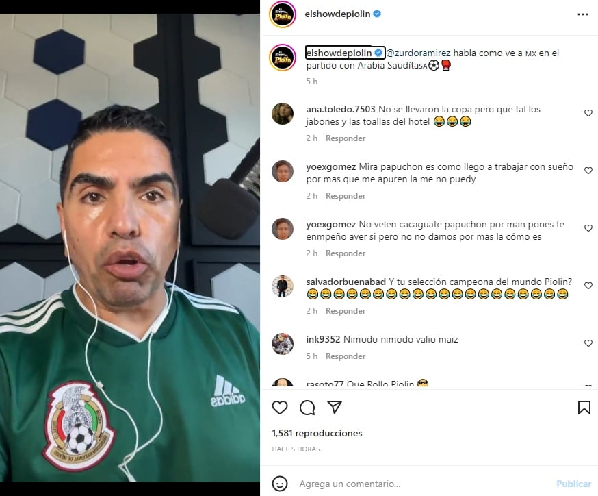 ¿El Piolín aparece llorando por la Selección Mexicana?