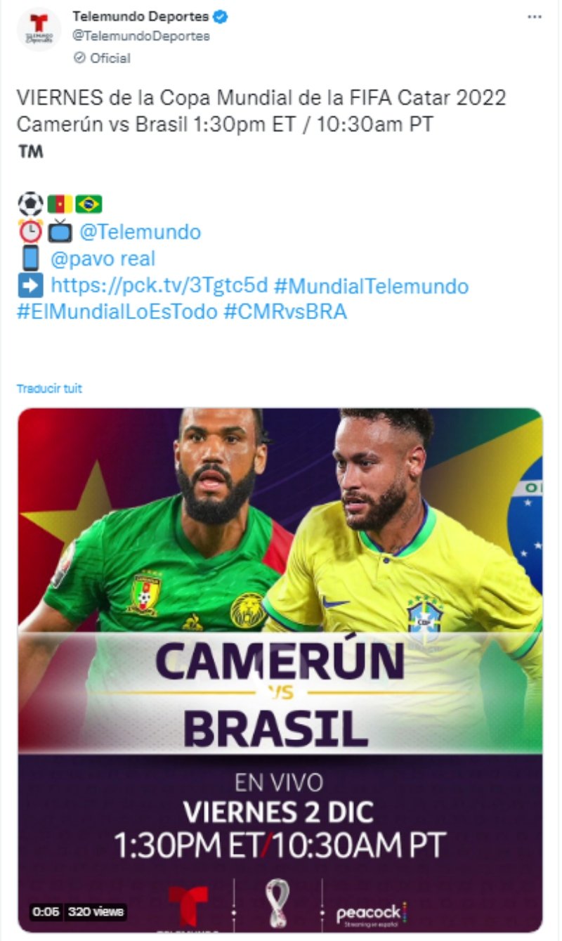 Camerún vs Brasil