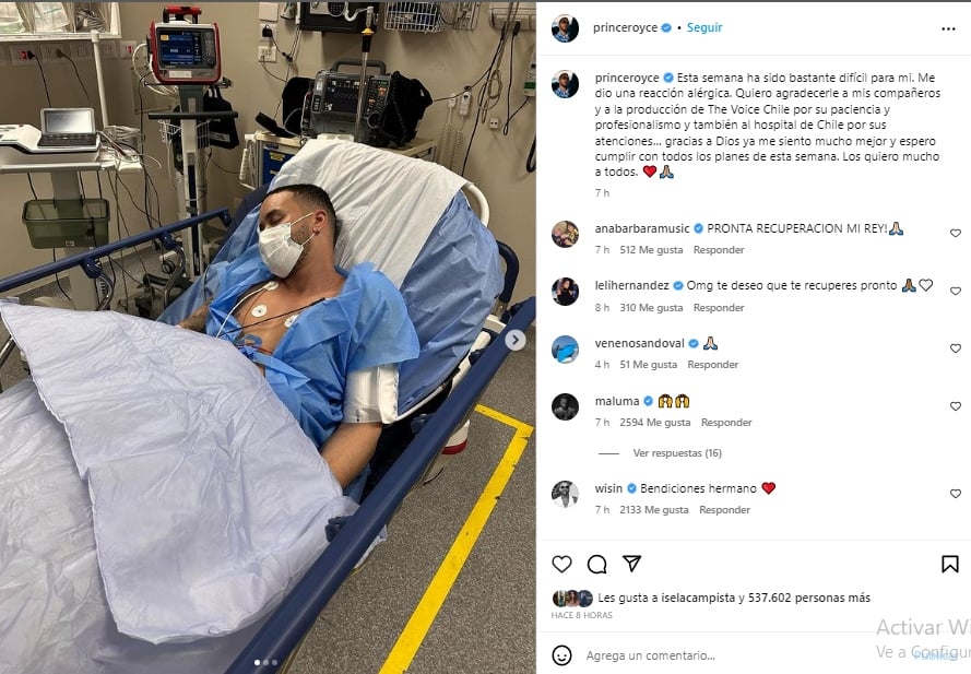 Prince Royce hospitalized: Reveal the causes of his admission to the Hospital