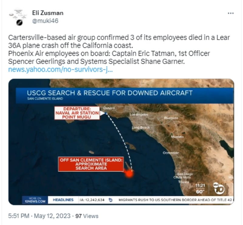 Fue frente a la costa de California