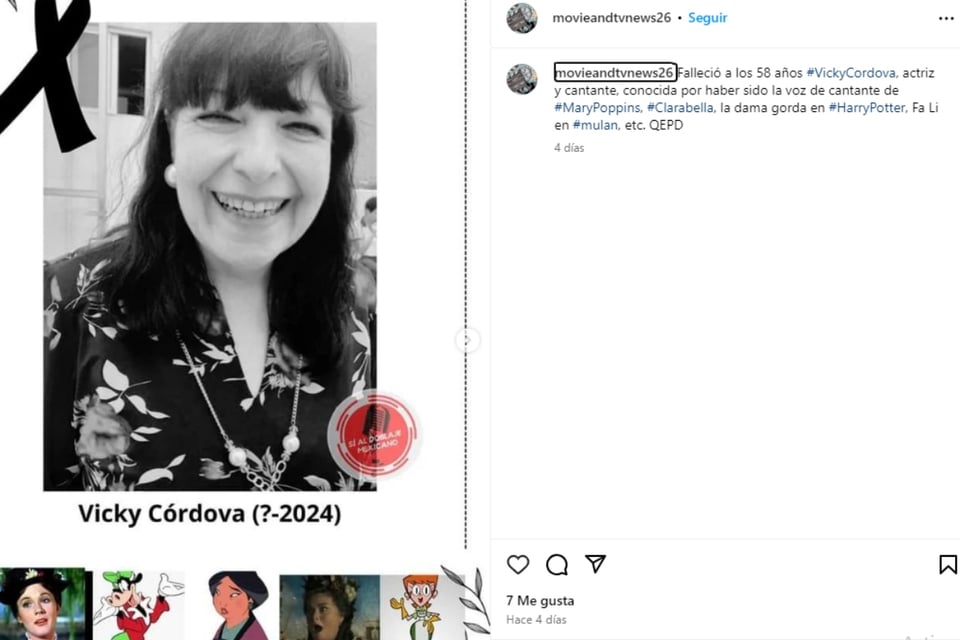 Vicky Córdova, Harry Potter, Mary Poppins, luto, MundoNOW