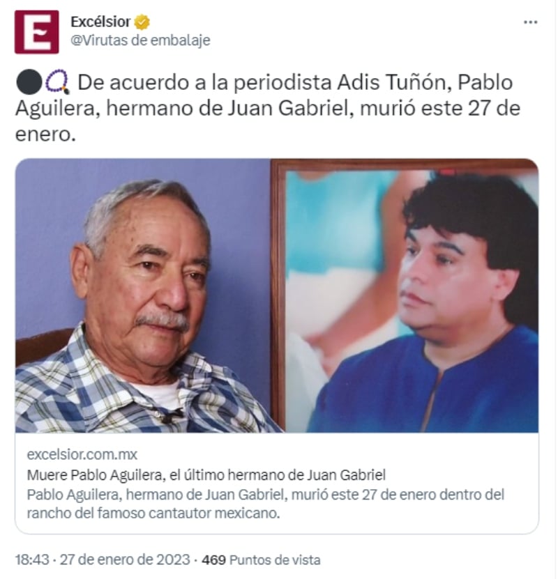 Desmintió que el cantante estaba vivo