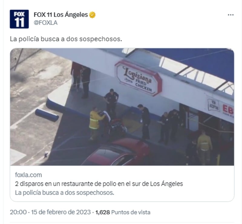 Los Angeles restaurant shooting. there are two suspects