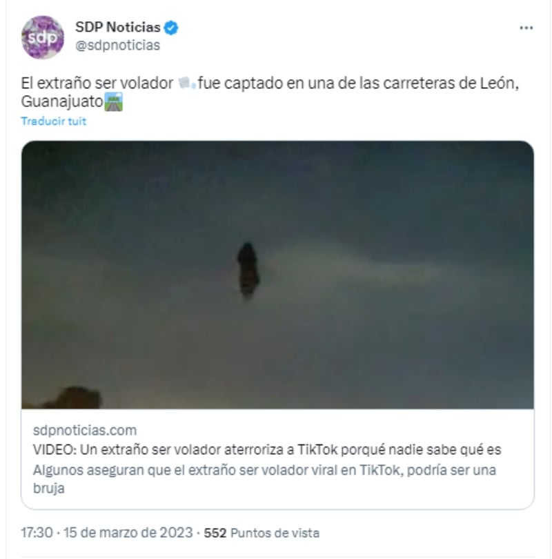 Captan a extraño ser volador en México