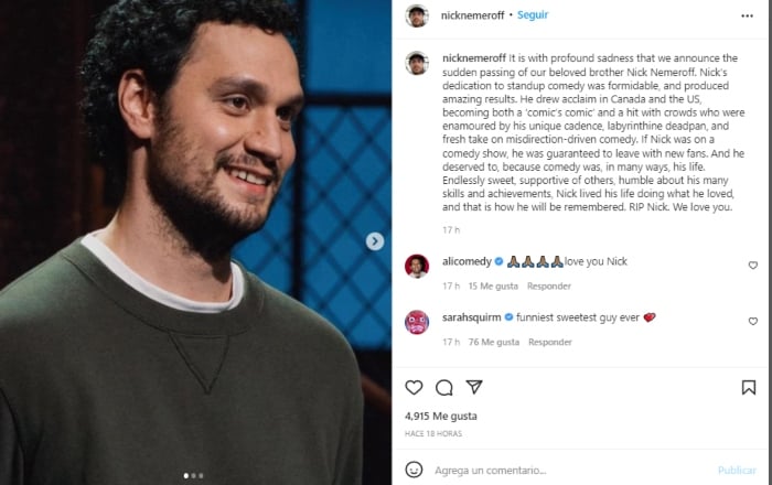 Muere el comediante Nick Nemeroff