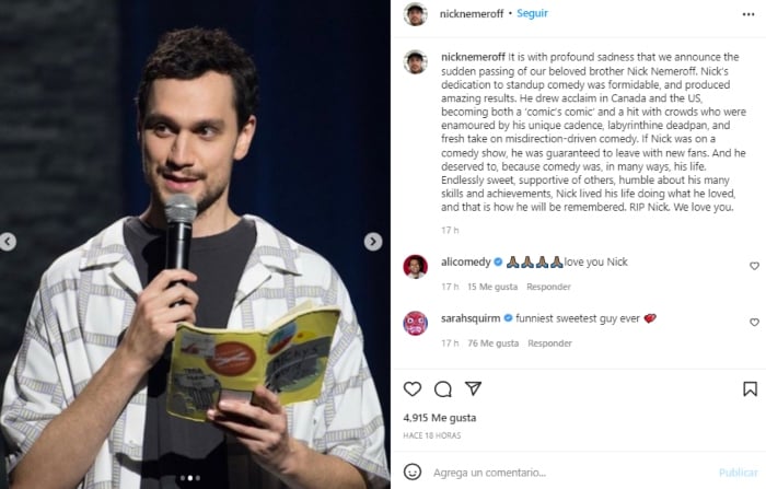 Muere el comediante Nick Nemeroff