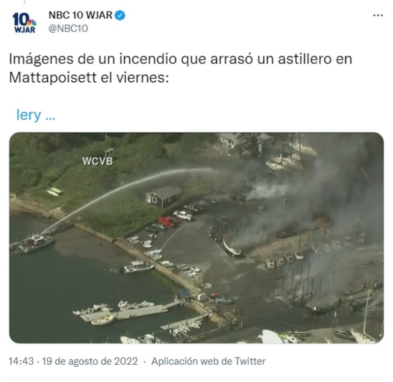 Incendio astillero Massachusetts: "Creo que lo perdimos todo"