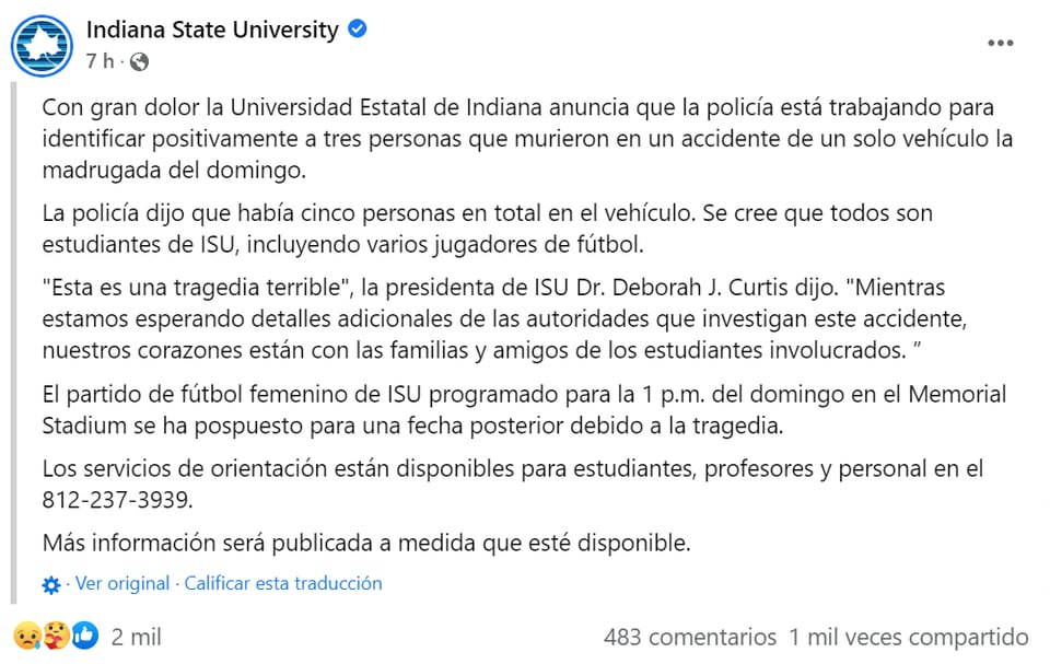 Accidente Riley
