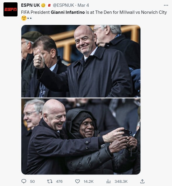 Gianni Infantino presidente FIFA
