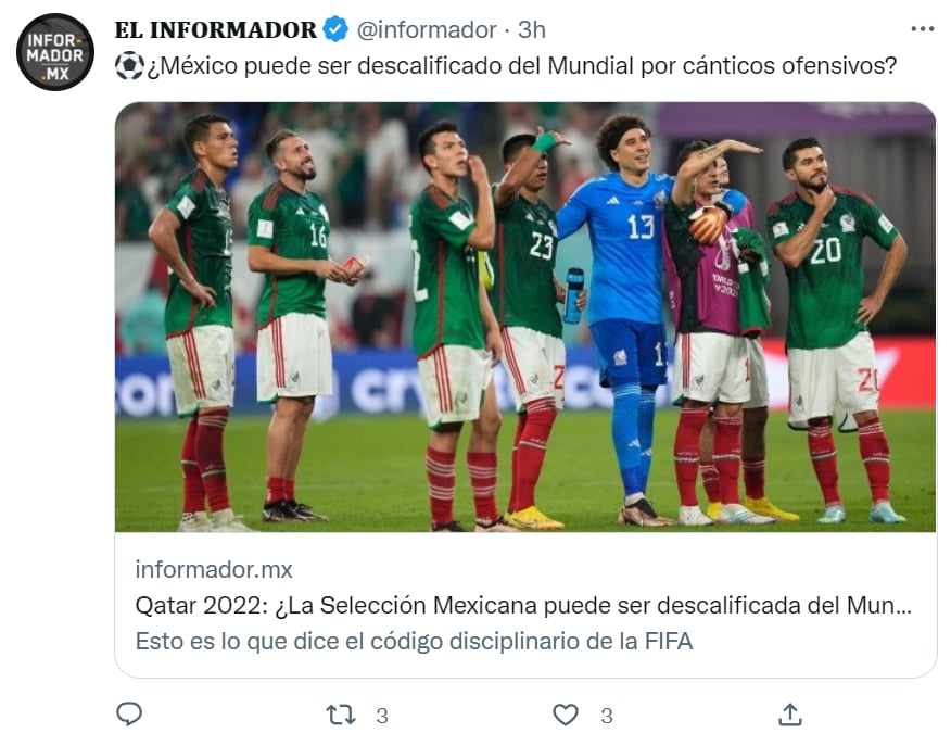 Mexican team disqualified Qatar