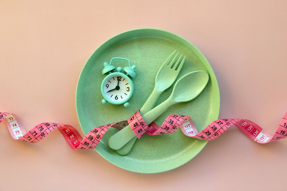Concepto de tiempo para la dieta
