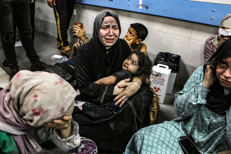 Familias afectadas, ataque, guerra, víctima, protestas