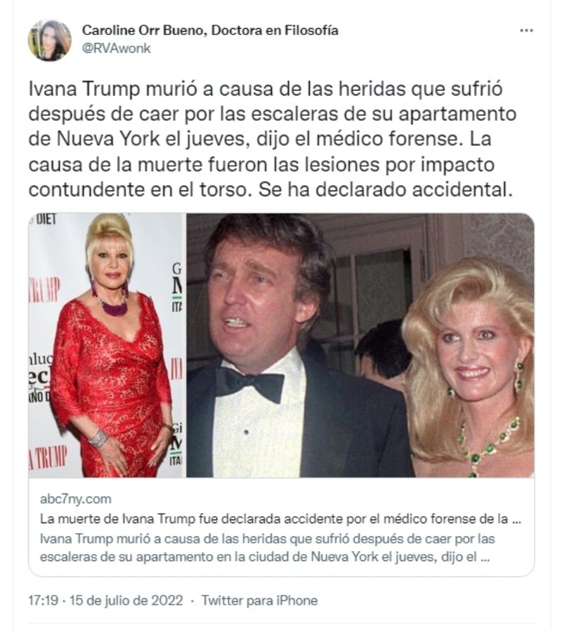 ¿Quién fue la ex esposa del ex presidente?