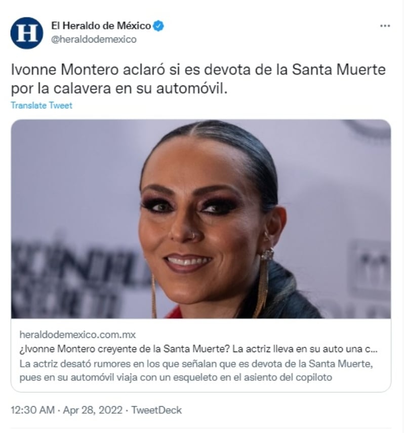 Ivonne Montero dice la verdad de la Santa Muerte