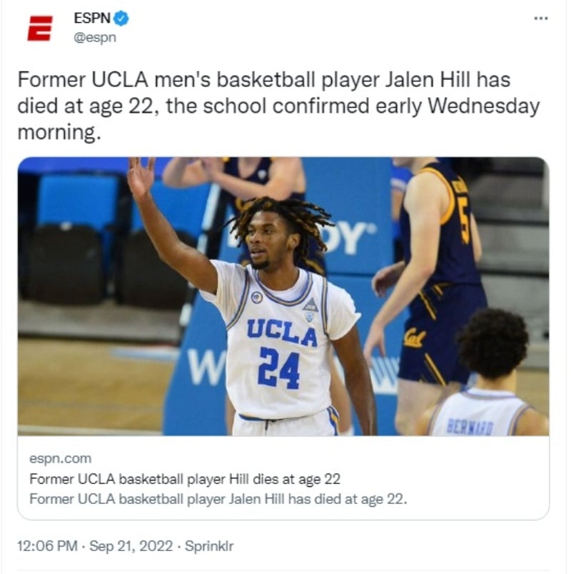 ¿Quién era Jalen Hill?: Tenía solo 22 años