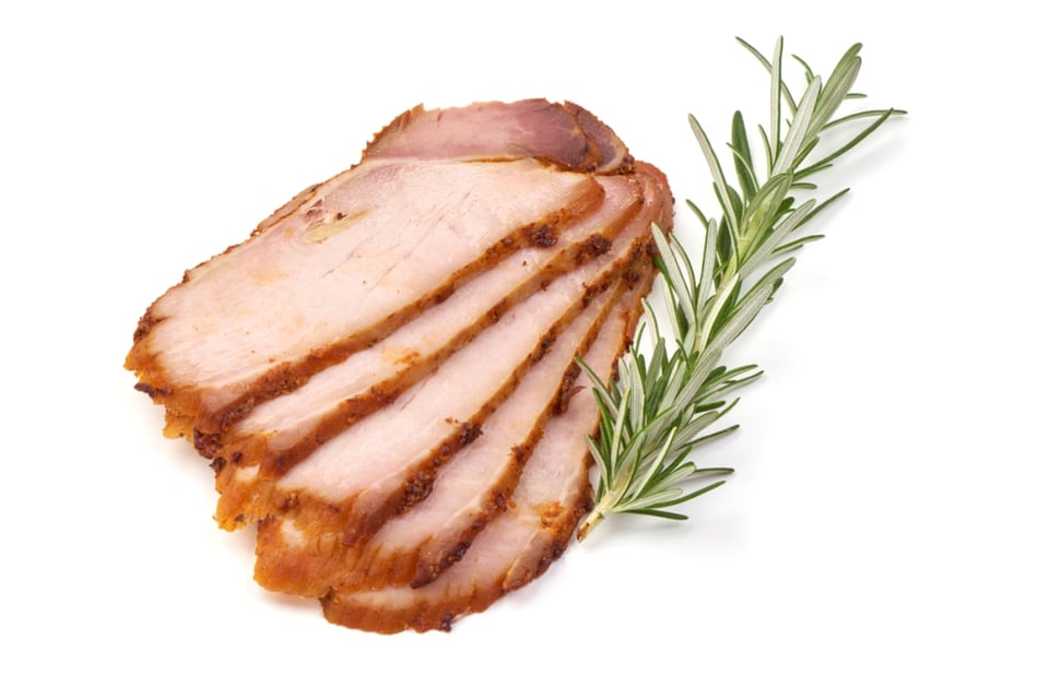 mustard, honey, mix, Roasted Ham with Pineapple, spices