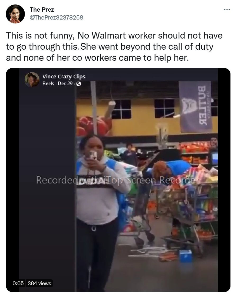Ladrones golpean empleada Walmart