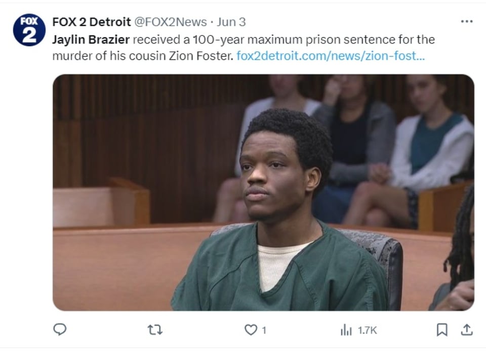 Jaylin Brazier sentencia, Zion Foster, Ciera Milton, declaraciones, MundoNOW