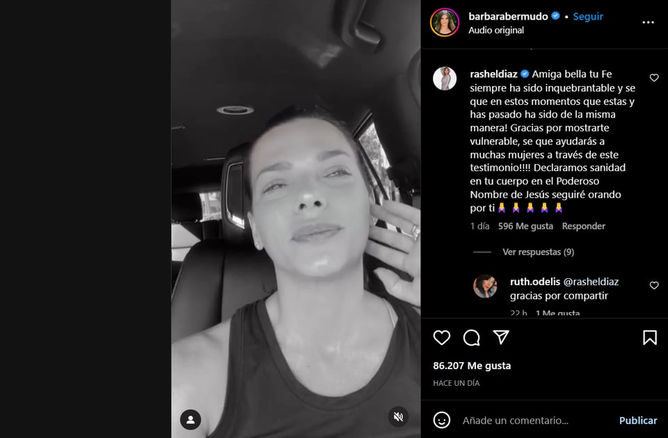 Rashel felicita a Bárbara por mostrarse "vulnerable"