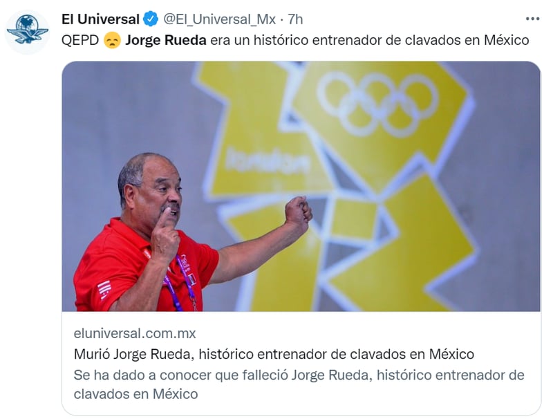 Muere Jorge Rueda