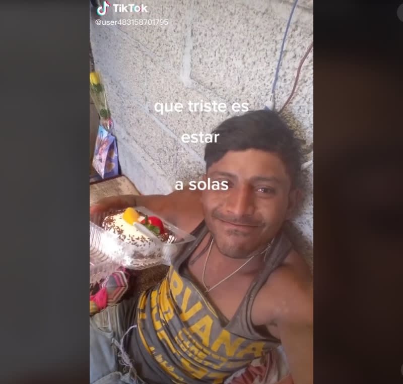 they give him birthday cake