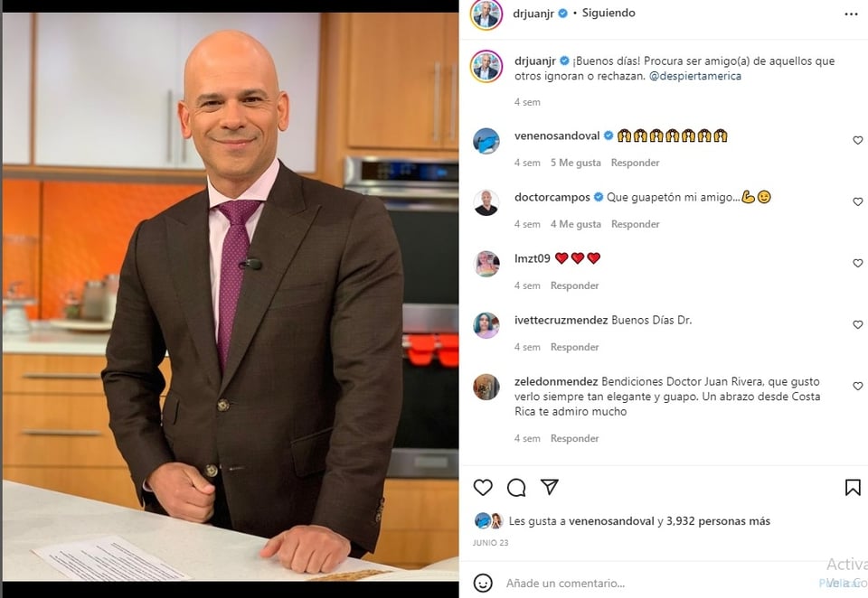 Dr Juan Rivera manda mensaje de cumpleaños