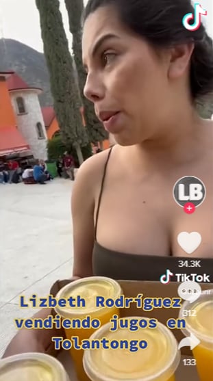 Lizbeth Rodríguez jugos naranja