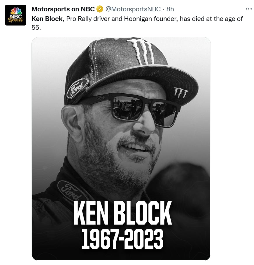 Pilot Ken Block dies