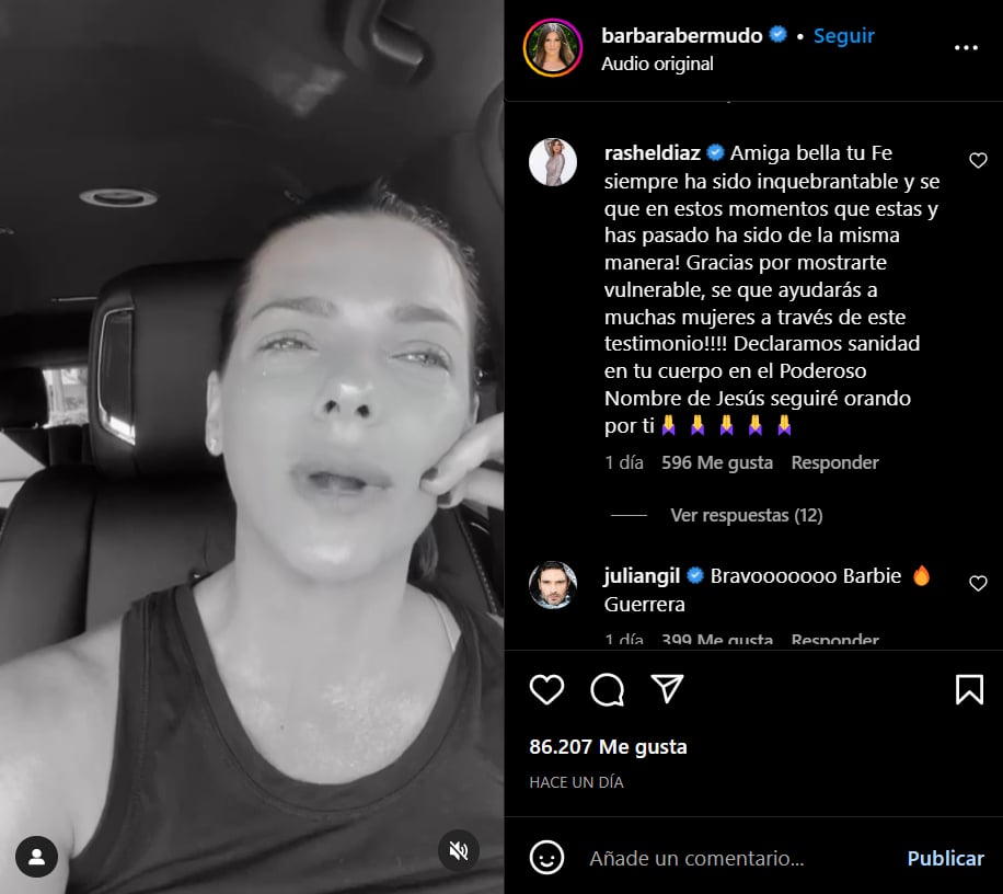 Rashel Díaz devastada por el estado de salud de Bárbara Bermudo