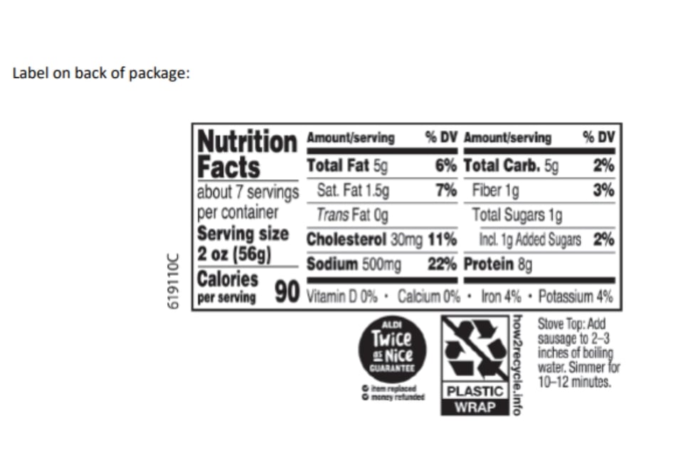 recall, kielbasa de pavo, Estados Unidos, Salm Partners, Parkview