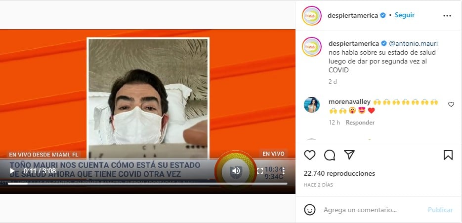 Estado salud Toño Mauri