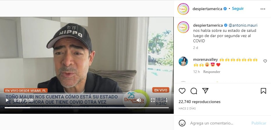 Estado salud Toño Mauri