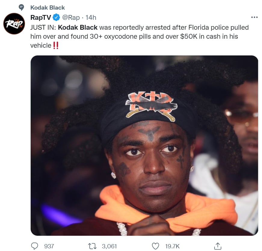 Arrestan rapero Kodak Black