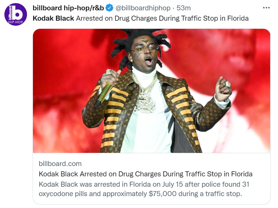 Arrestan rapero Kodak Black