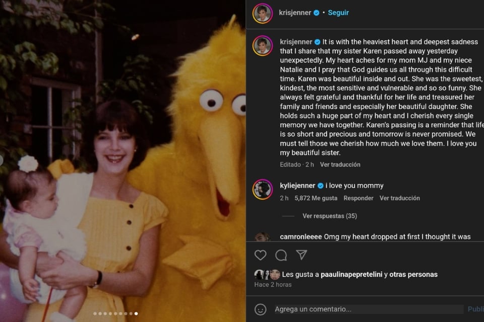 kris jenner's sister, karen houghton, death, celebrities