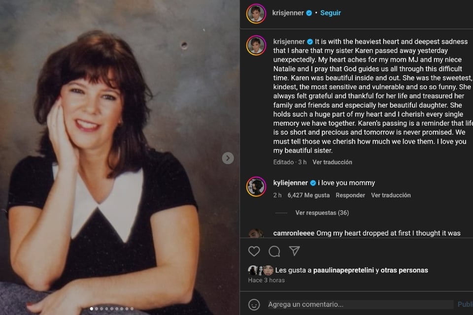 kris jenner's sister, death, karen houghton, celebrities, MundoNOW