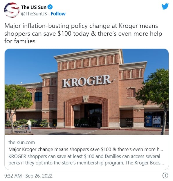 Kroger cambia sus políticas clientes ahorrar dinero