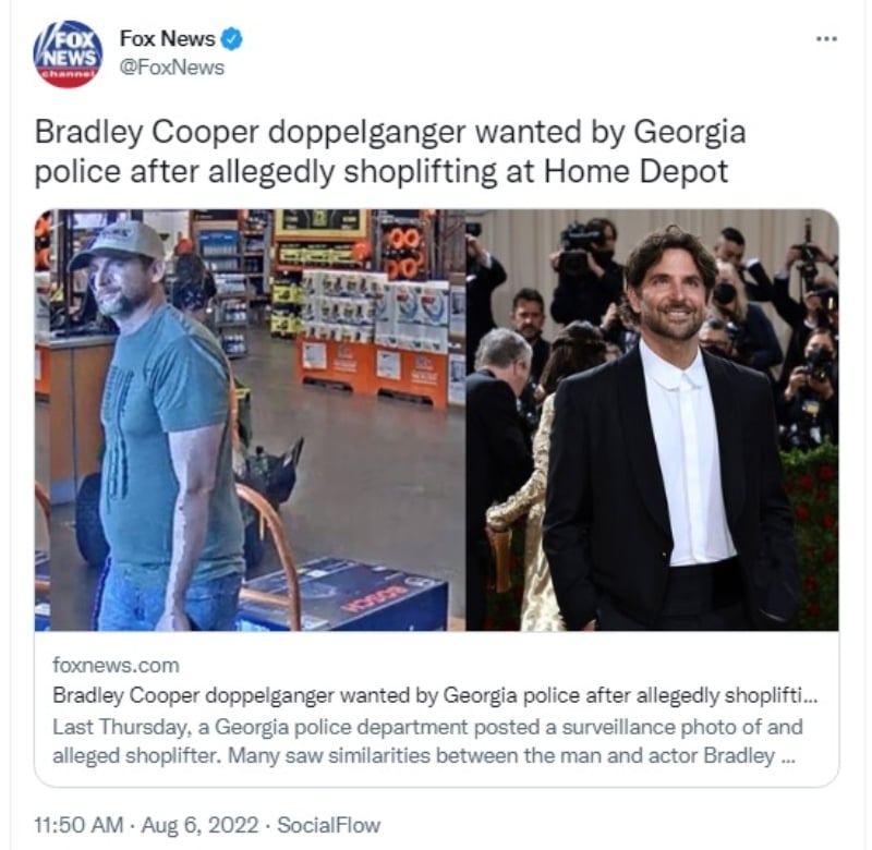 Buscan a ladrón parecido a Bradley Cooper