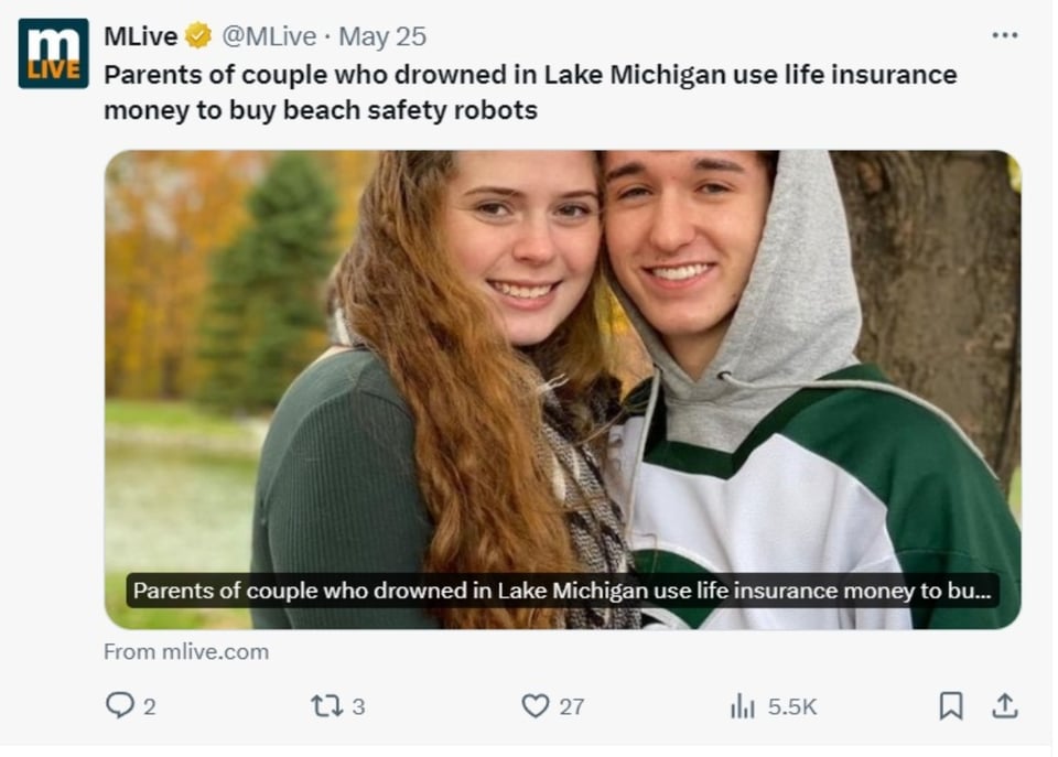 couple drowned in Lake Michigan, money, life insurance, financing, MundoNOW