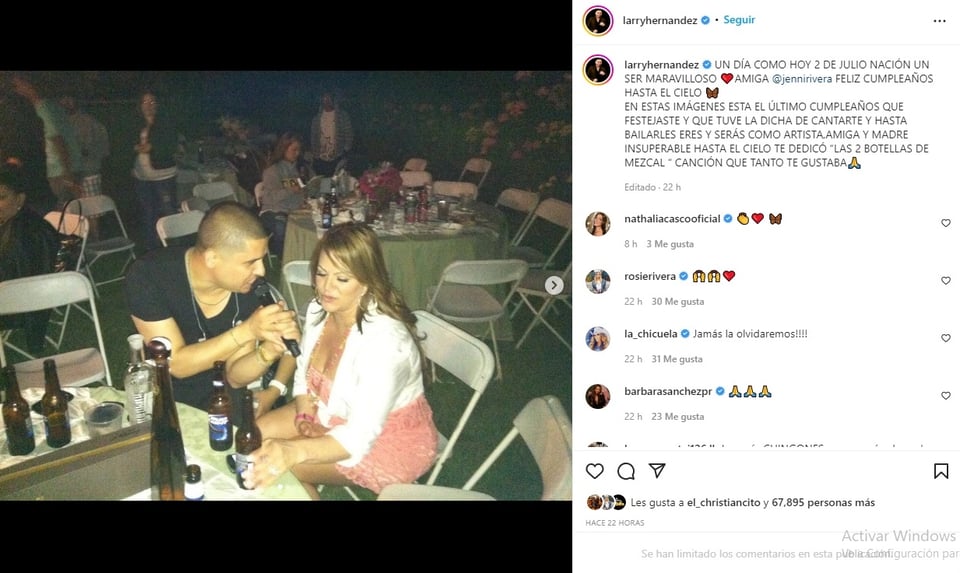 Larry Hernández último cumpleaños Jenni Rivera: Emotivas palabras