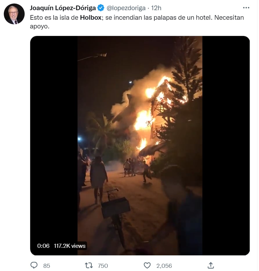 Incendio hoteles Holbox