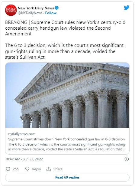 Corte Suprema ley contra armas